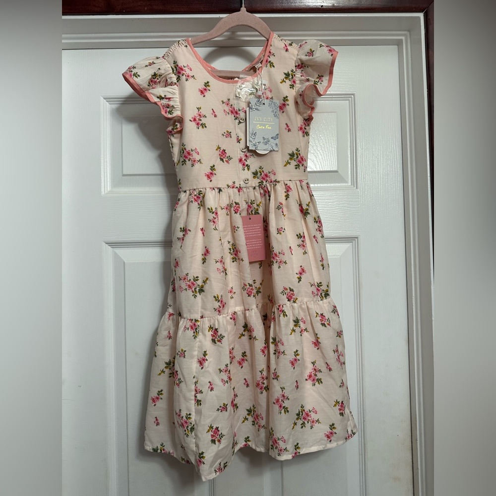 Ivy City co x Cara Fox Mini Nola Dress in Pink Floral